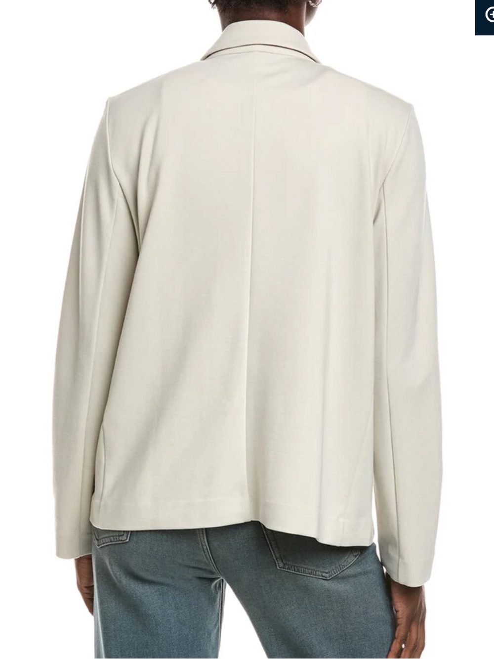 Eileen Fisher Open-Front Cream Blazer - Picture 2 of 7
